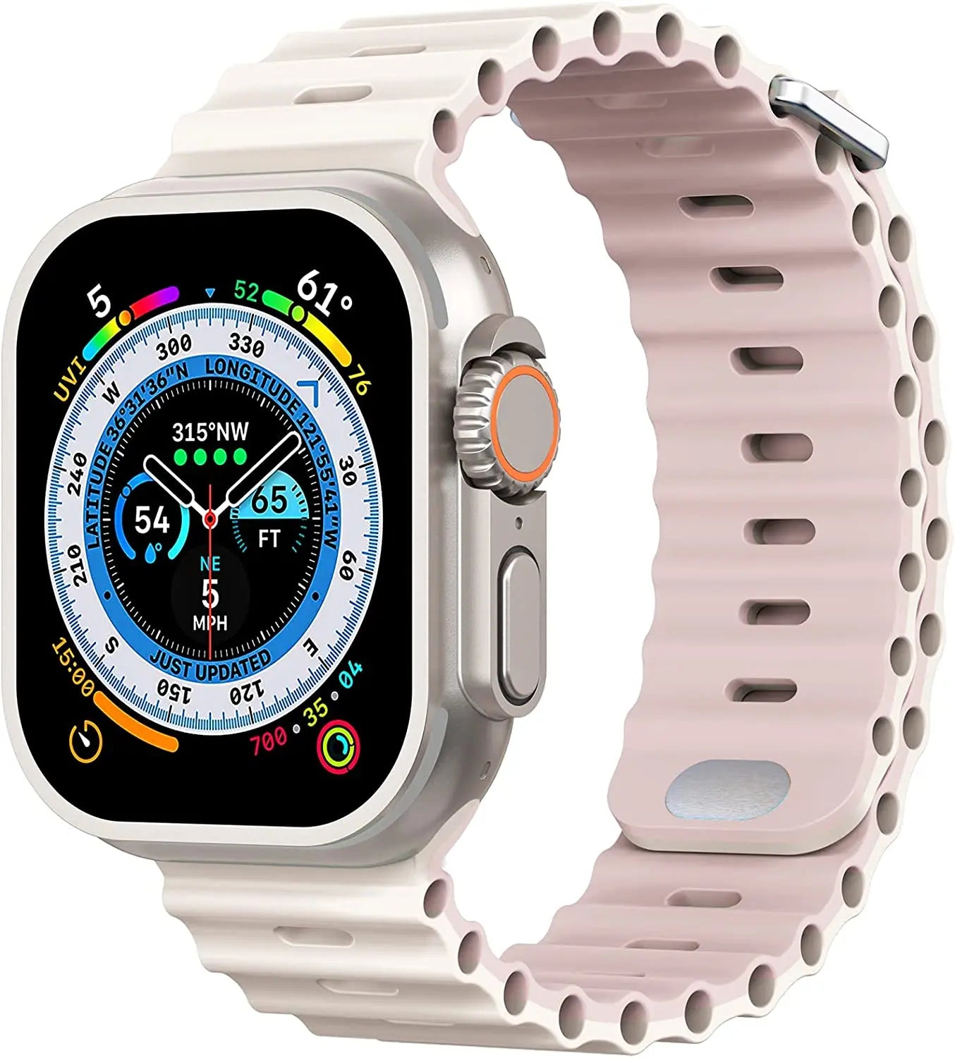 correa silicona ocean blanco rosa apple watch