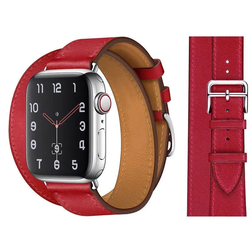 correa piel loop roja apple watch