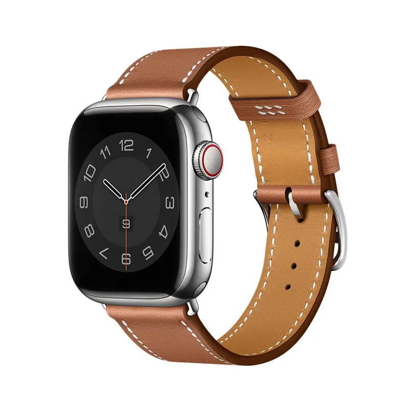 correa piel camel apple watch