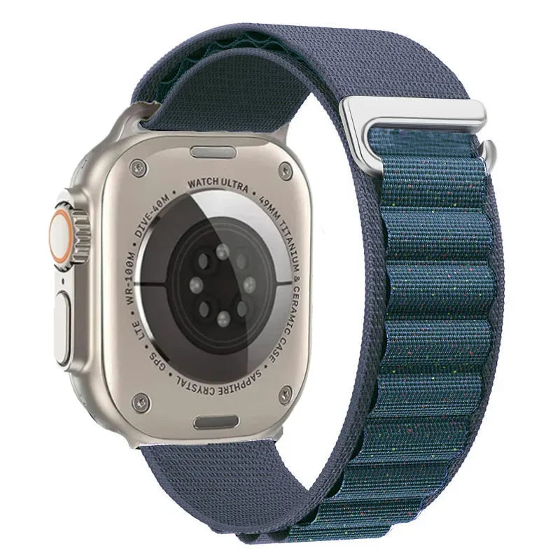 correa nailon alpina azul pizarra apple watch