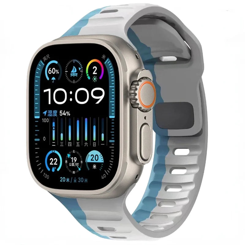 correa nomad sport gris azul apple watch