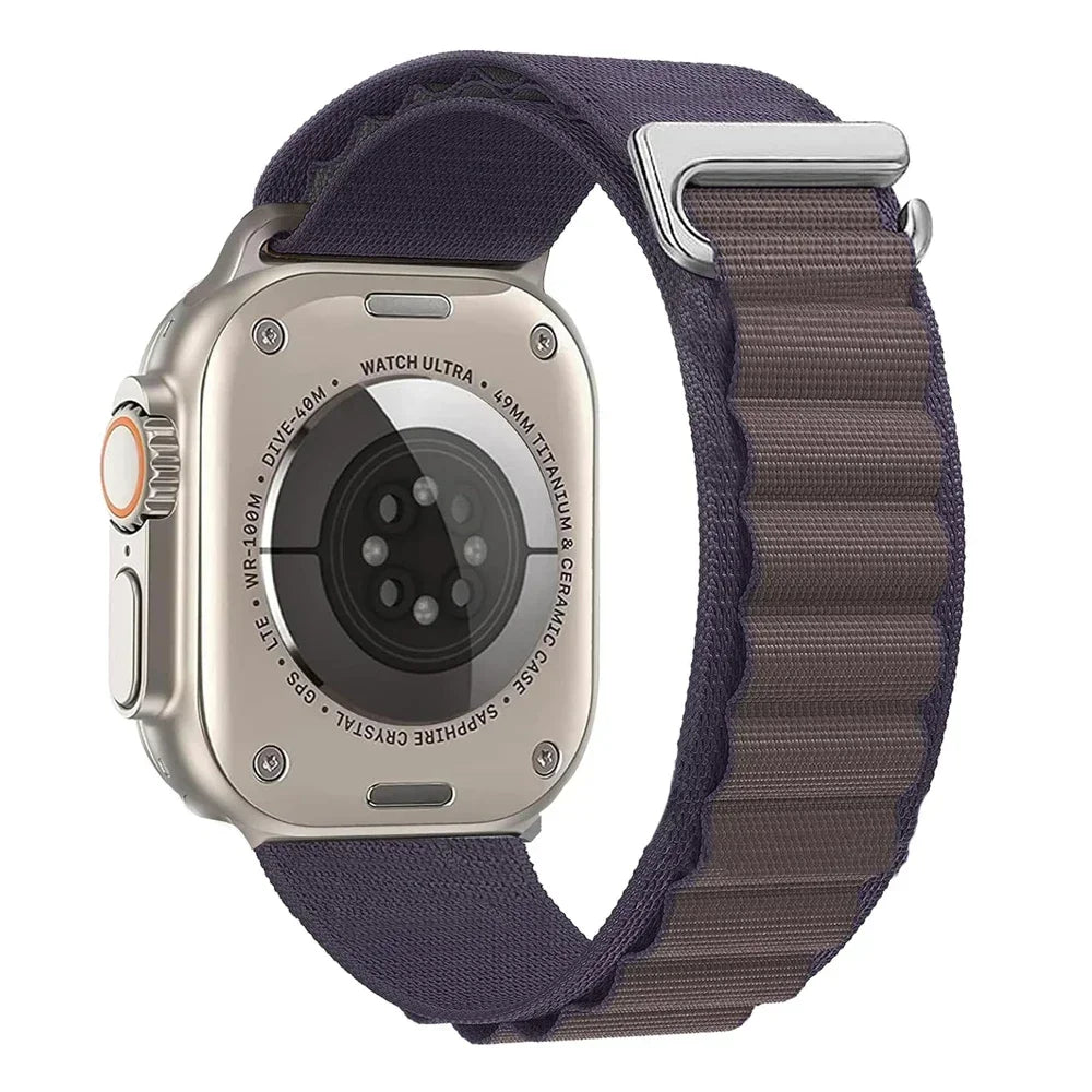 correa nailon alpina azul noche gris apple watch