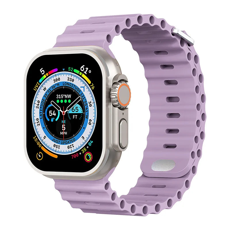 correa silicona ocean malva apple watch