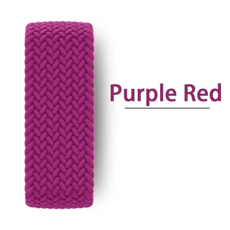 correa trenzada elastica apple watch purple red