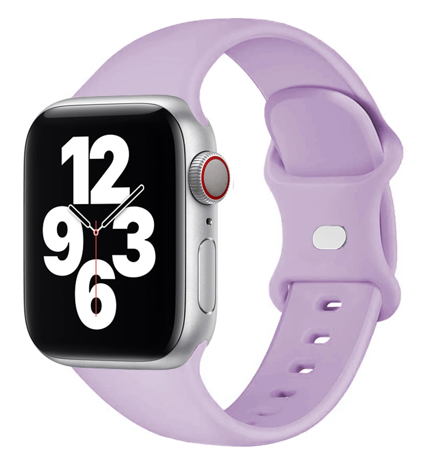 correa silicona apple watch lila boton