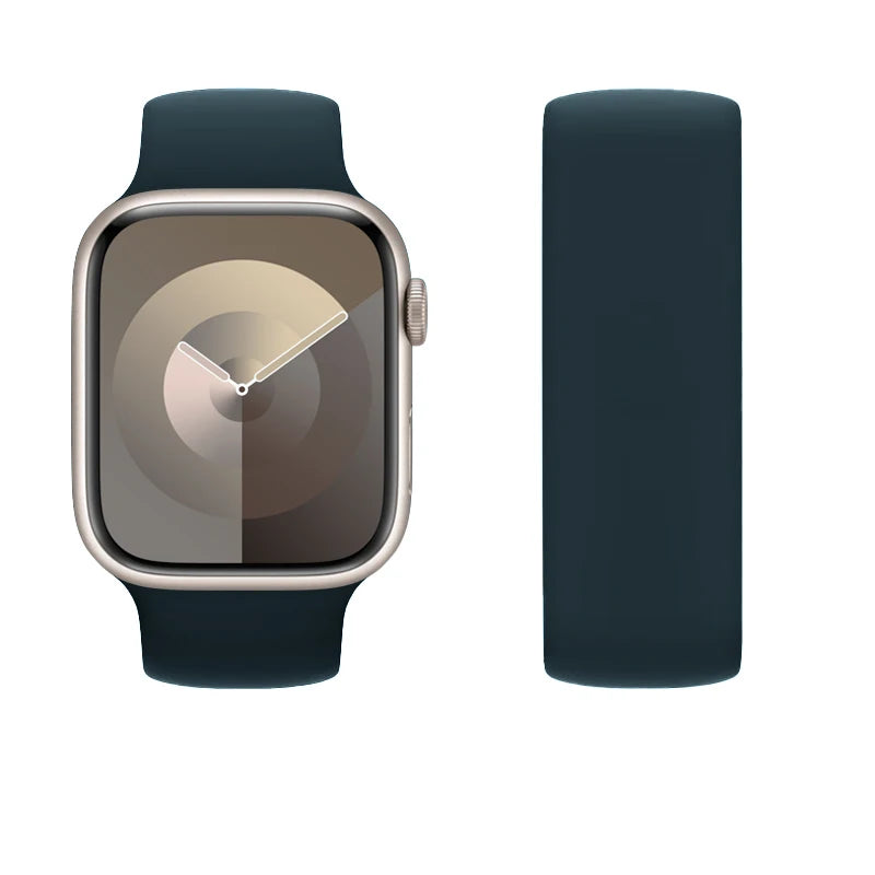 correa silicona solo loop azul apple watch