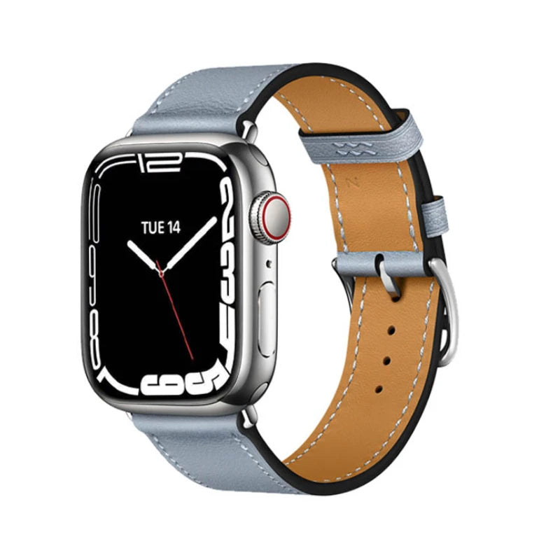 correa piel gris apple watch