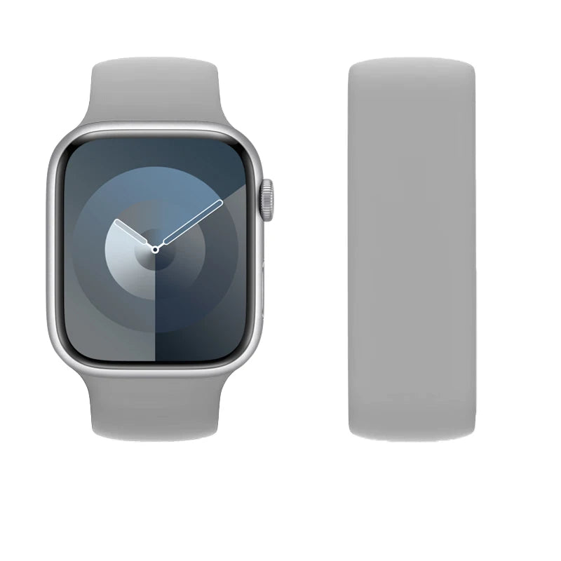 correa silicona solo loop gris apple watch