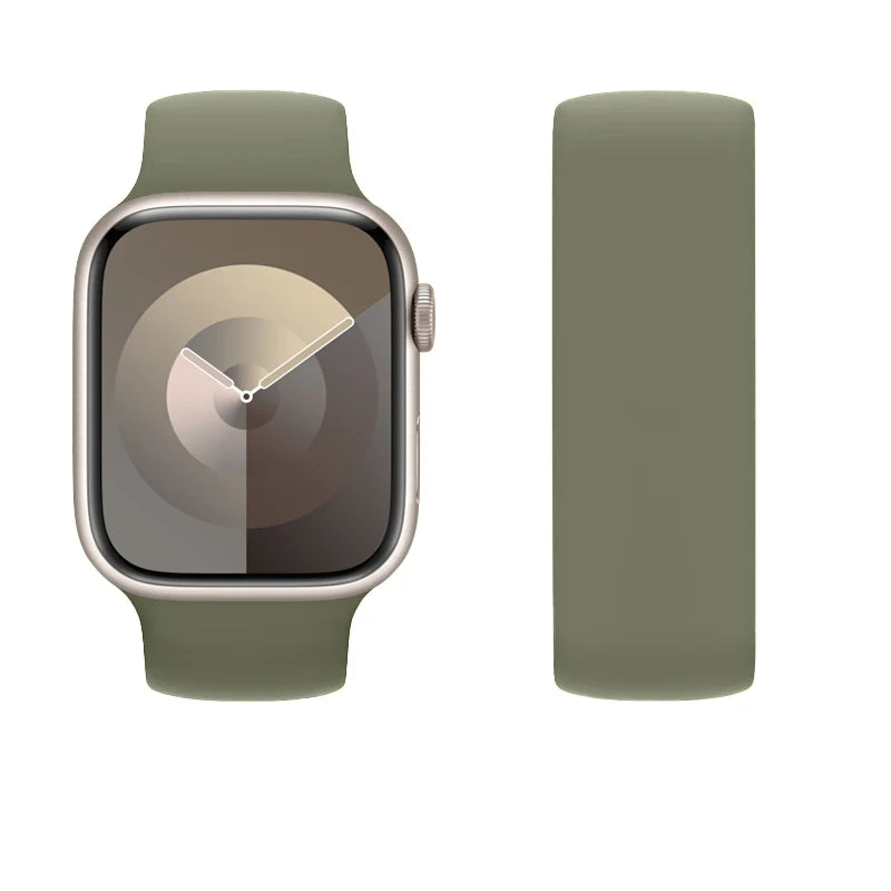 correa silicona solo loop verde apple watch