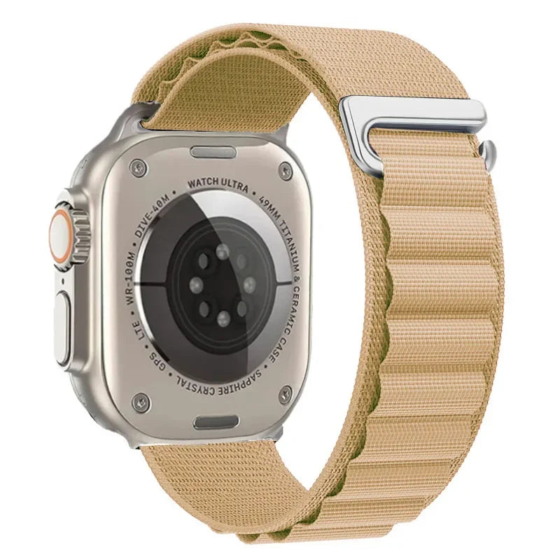 correa nailon alpina beige apple watch