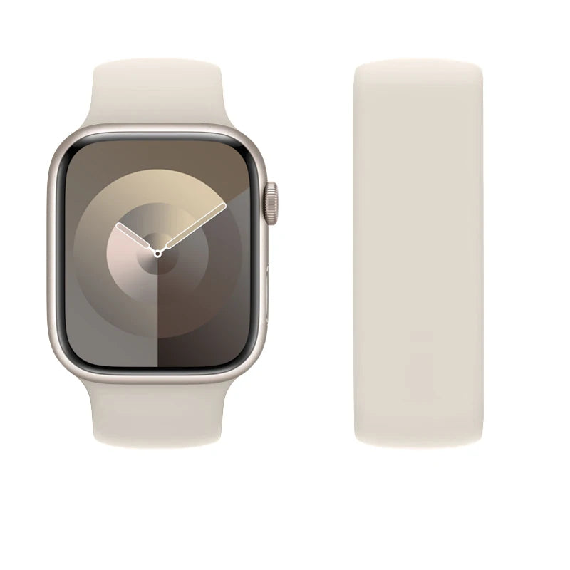 correa silicona solo loop blanco apple watch