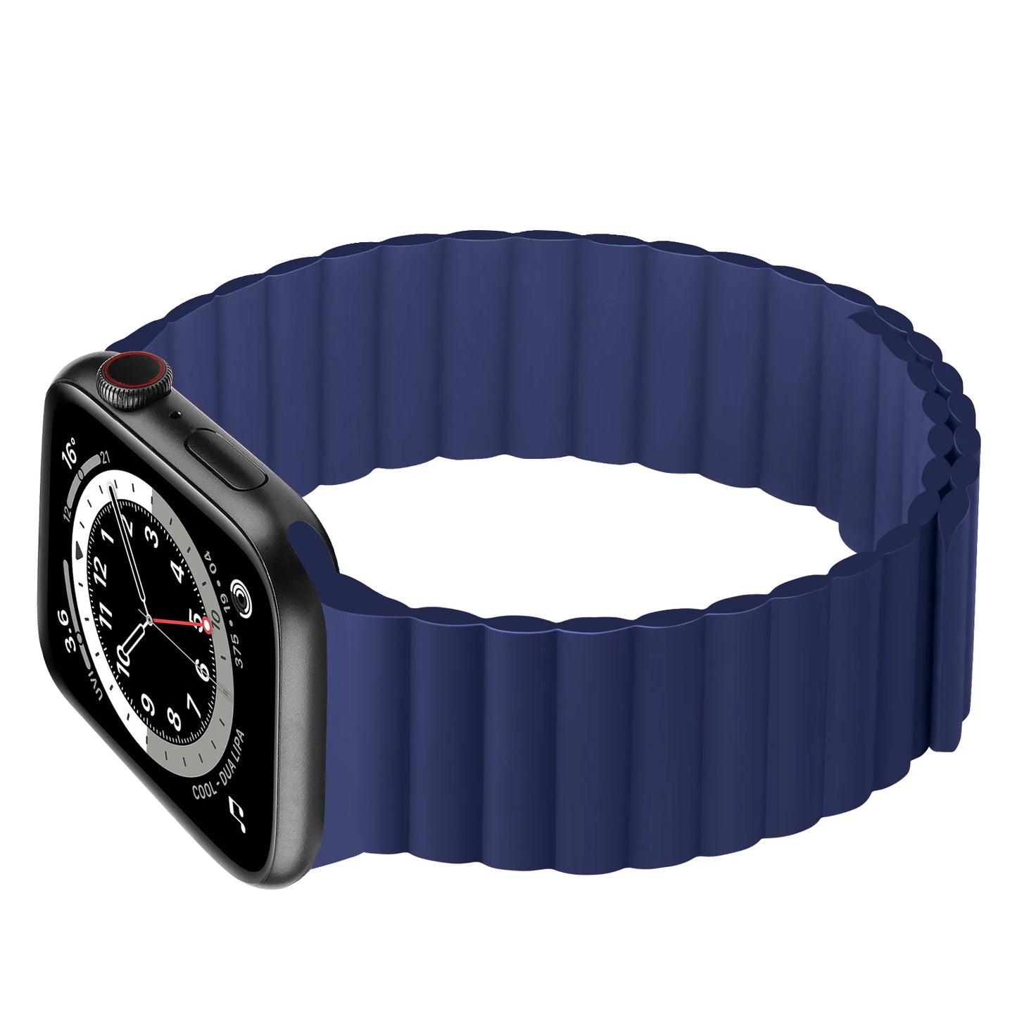 correa silicona magnetica azul apple watch