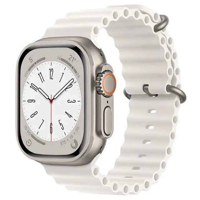 correa ultra 49mm ocean apple watch blanca