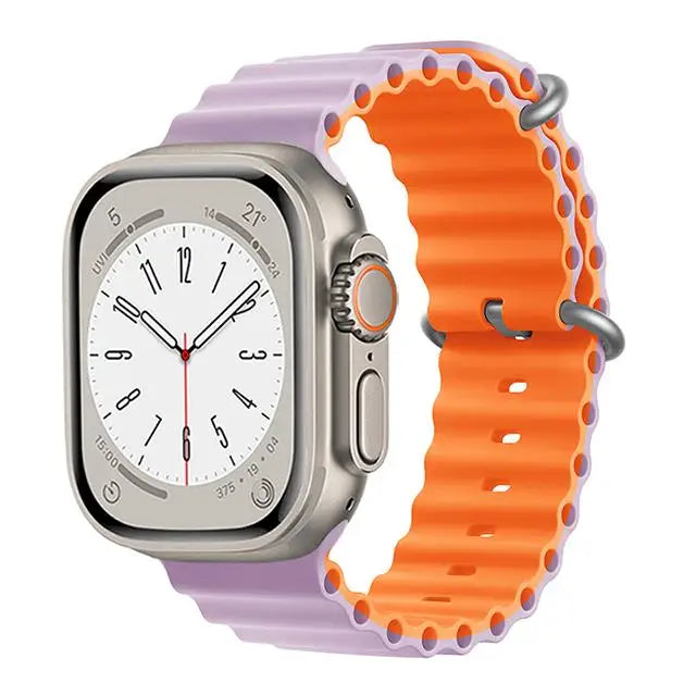 correa ocean apple watch lavanda naranja