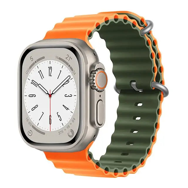correa ocean apple watch verde naranja