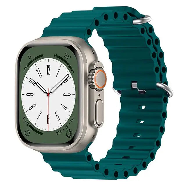 correa ocean apple watch ultra 2 verde oscuro